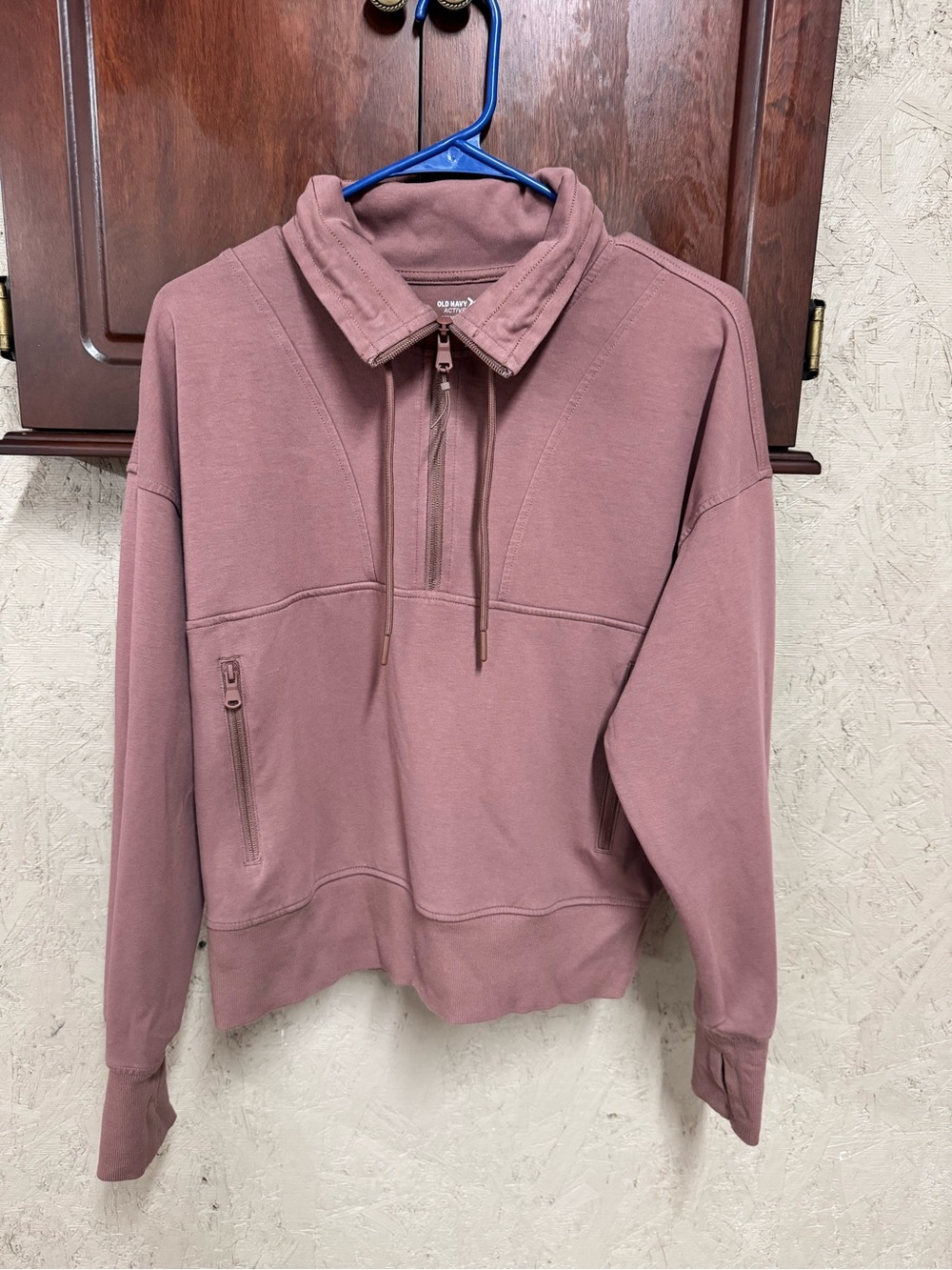 Women’s old navy Mauve Quarter-Zip Pullover Sweater